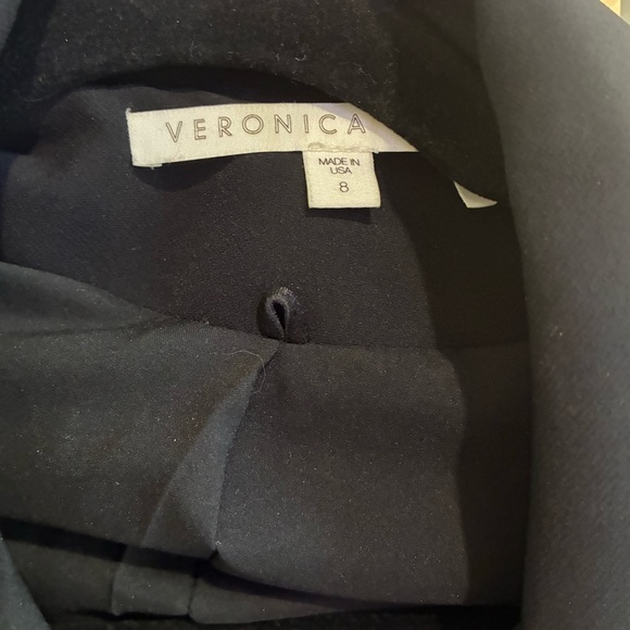 Veronica Beard Scuba Hadley Moto Jacket in black size 8 - Picture 6 of 9